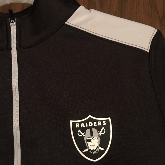 Raiders Quarter Zip Athletic Sweatshirt - Picture 4 of 4